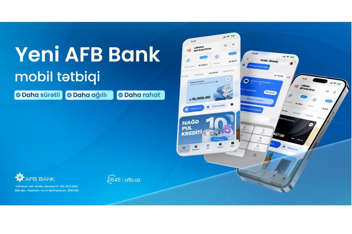 AFB Bank mobil tətbiqini yenilədi — Bank xidmətləri indi daha sürətli və daha asan