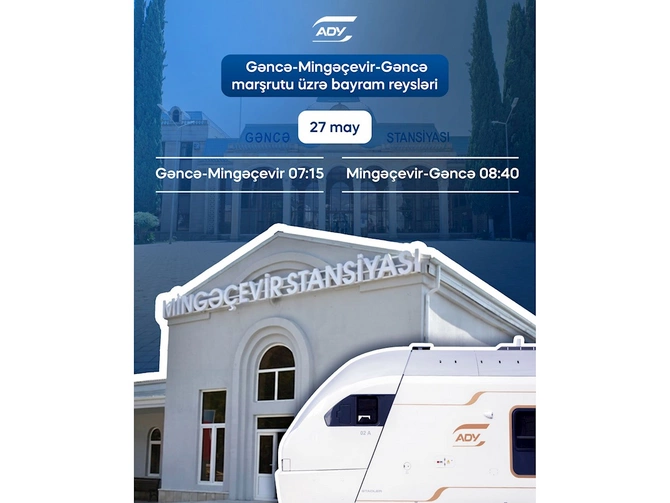 Gəncə-Mingəçevir-Gəncə dəmir yolu marşrutu üzrə bayram reysləri təyin edilib — CƏDVƏL Gəncə-Mingəçevir-Gəncə dəmir yolu marşrutu üzrə bayram reysləri təyin edilib — CƏDVƏL
