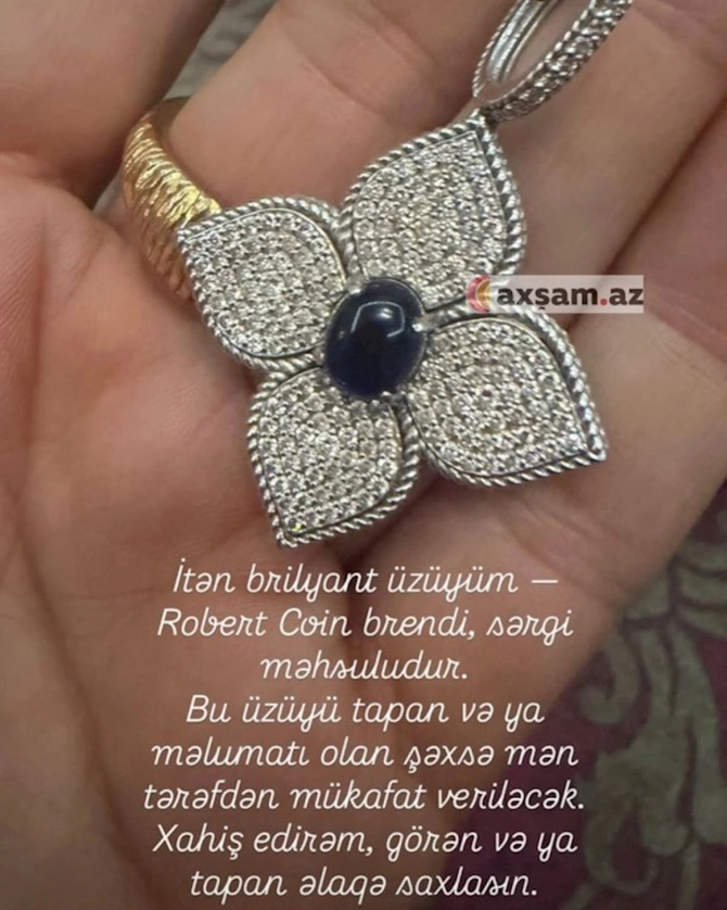 Fatimə 19 minlik üzüyünü itirdi — FOTO Fatimə 19 minlik üzüyünü itirdi — FOTO