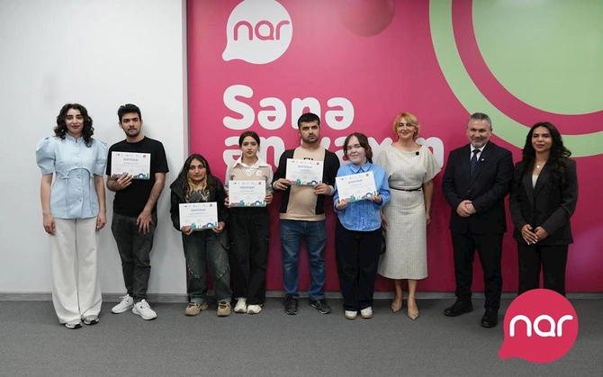 “Nar” WUF 13 çərçivəsində inklüziv təcrübə proqramı iştirakçılarını təltif edib — FOTOLAR “Nar” WUF 13 çərçivəsində inklüziv təcrübə proqramı iştirakçılarını təltif edib — FOTOLAR