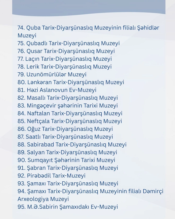 Mayın 18-i muzeylərdə Açıq qapı günü olacaq Mayın 18-i muzeylərdə Açıq qapı günü olacaq