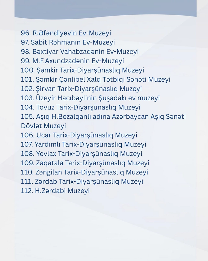 Mayın 18-i muzeylərdə Açıq qapı günü olacaq Mayın 18-i muzeylərdə Açıq qapı günü olacaq