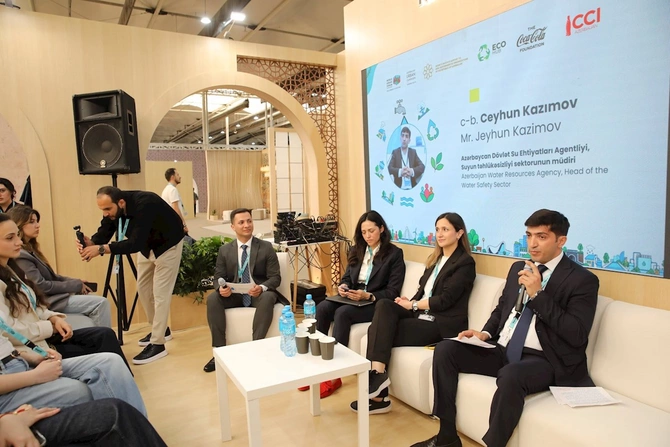 “Sıfır tullantılı şəhərlərə doğru: plastik tullantılarının azaldılması üçün birgə həllər” adlı sessiya baş tutub — FOTOLAR