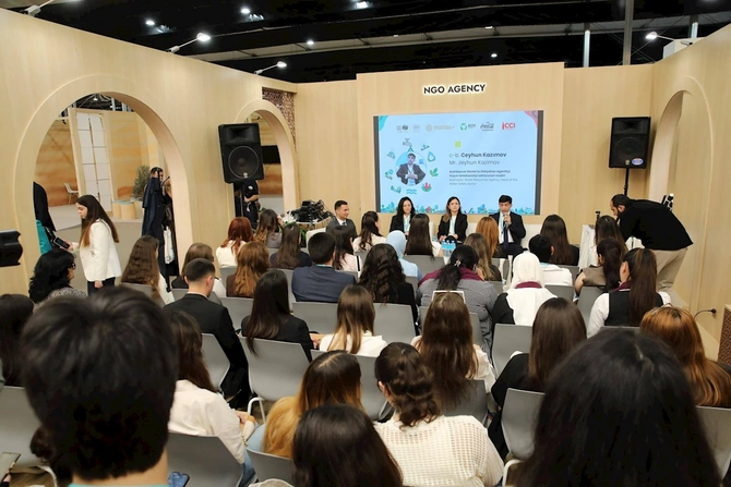 “Sıfır tullantılı şəhərlərə doğru: plastik tullantılarının azaldılması üçün birgə həllər” adlı sessiya baş tutub — FOTOLAR