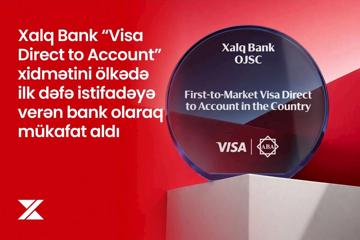 Xalq Bank “Visa Direct to Account” xidməti üzrə mükafata layiq görüldü
