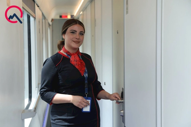 Tbilisi qatarında ayrıca duş kabin də var — FOTOLAR
