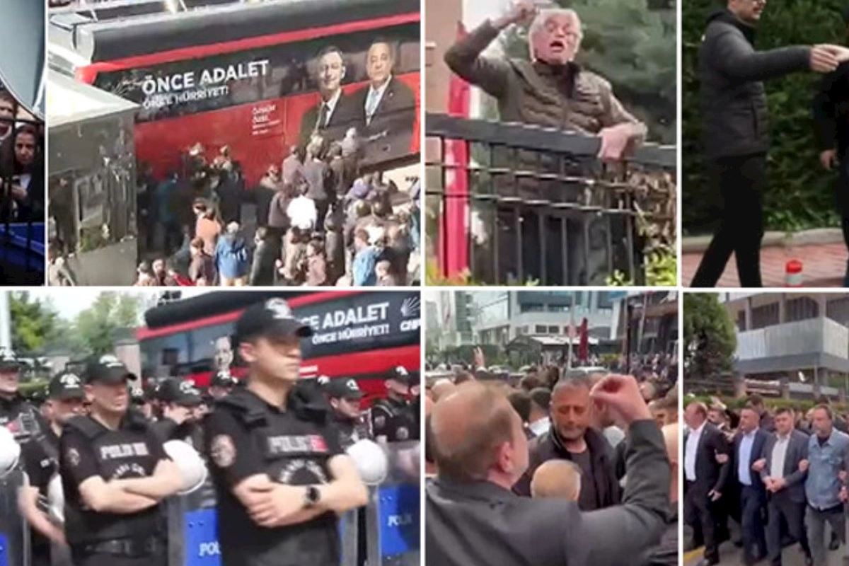 CHP binasında gərgin anlar: Polis müdaxilə etdi, Özgür Özəl açıqlama yaydı