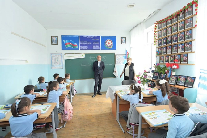 Nazir Qaxda tədris prosesi ilə tanış olub — FOTOLAR