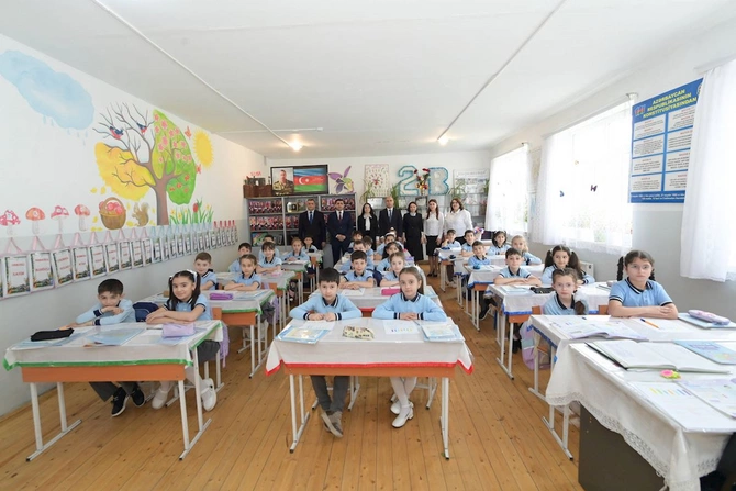 Nazir Qaxda tədris prosesi ilə tanış olub — FOTOLAR