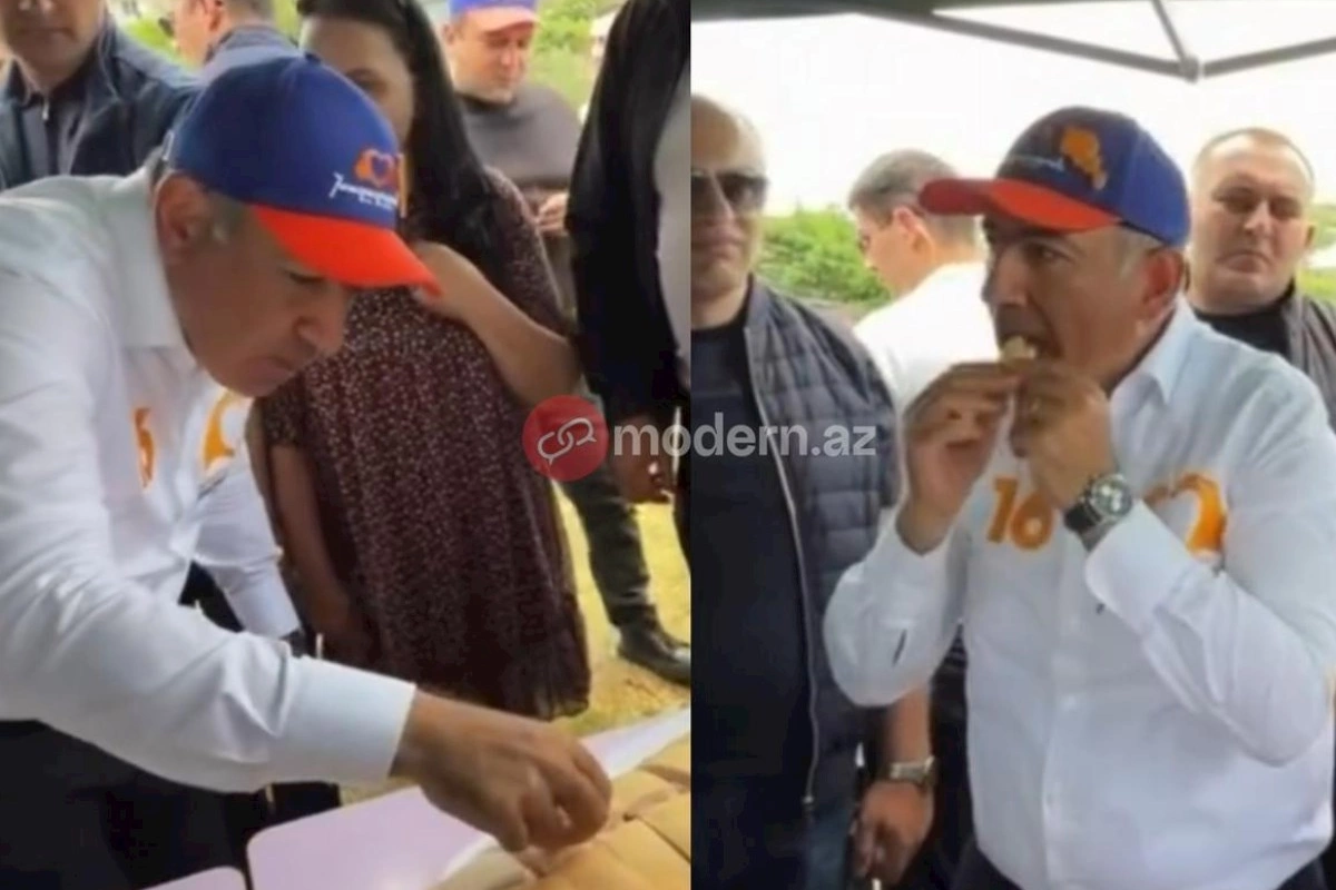 Paşinyan pirojkidən donuza keçdi — VİDEO