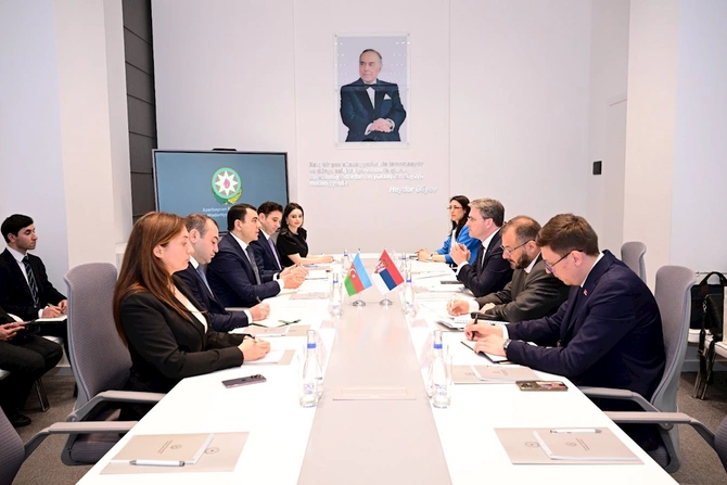 Azərbaycan ilə Serbiya arasında mədəniyyət sahəsində əməkdaşlığın perspektivləri müzakirə olunub — FOTOLAR