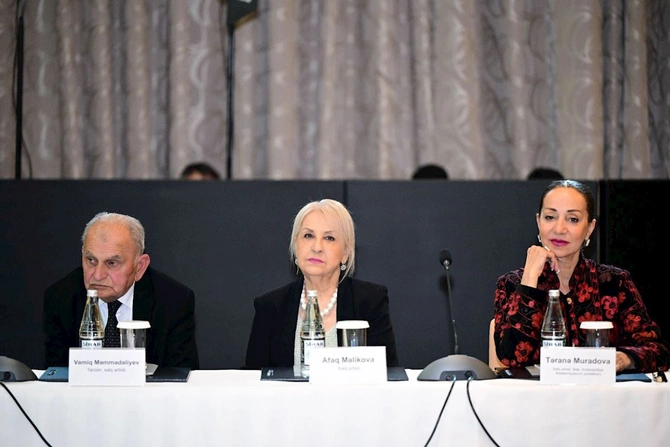 İncəsənət sahəsinin kompleks inkişafı ilə bağlı müzakirə aparılıb — FOTOLAR