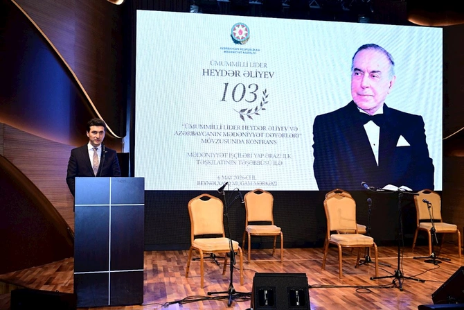 “Ümummilli Lider Heydər Əliyev və Azərbaycanın mədəniyyət dəyərləri” mövzusunda konfrans keçirilib — FOTOLAR “Ümummilli Lider Heydər Əliyev və Azərbaycanın mədəniyyət dəyərləri” mövzusunda konfrans keçirilib — FOTOLAR