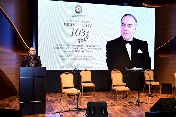 Heydər Əliyev və mədəni dəyərlər mövzusunda konfrans keçirilib — FOTOLAR Heydər Əliyev və mədəni dəyərlər mövzusunda konfrans keçirilib — FOTOLAR
