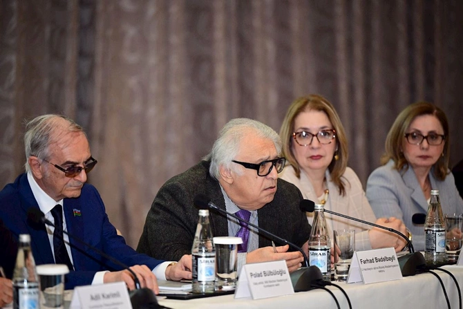 İncəsənət sahəsinin kompleks inkişafı ilə bağlı müzakirə aparılıb — FOTOLAR