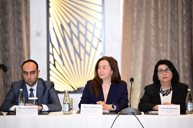 İncəsənət sahəsinin kompleks inkişafı ilə bağlı müzakirə aparılıb — FOTOLAR