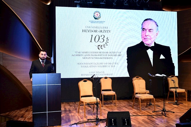 “Ümummilli Lider Heydər Əliyev və Azərbaycanın mədəniyyət dəyərləri” mövzusunda konfrans keçirilib — FOTOLAR “Ümummilli Lider Heydər Əliyev və Azərbaycanın mədəniyyət dəyərləri” mövzusunda konfrans keçirilib — FOTOLAR