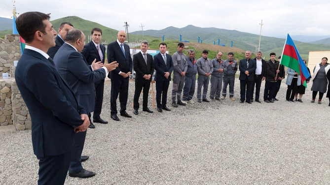 Ulu Öndər Heydər Əliyevin ildönümü münasibətilə daha bir kənd içməli su ilə təmin olunub — FOTOLAR