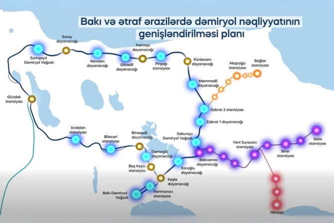 Bakı və Abşeron sakinlərinə şad xəbər: Dairəvi dəmir yolu xəttində 40 dayanacaq olacaq — VİDEO Bakı və Abşeron sakinlərinə şad xəbər: Dairəvi dəmir yolu xəttində 40 dayanacaq olacaq — VİDEO