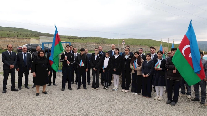 Ulu Öndər Heydər Əliyevin ildönümü münasibətilə daha bir kənd içməli su ilə təmin olunub — FOTOLAR