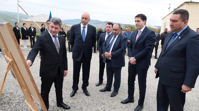 Ulu Öndər Heydər Əliyevin ildönümü münasibətilə daha bir kənd içməli su ilə təmin olunub — FOTOLAR