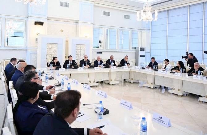 Milli Məclisdə Kitabxana sisteminin mövcud vəziyyəti və inkişaf perspektivləri mövzusunda ictimai müzakirə keçirildi — FOTOLAR