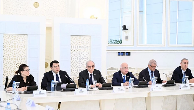 Milli Məclisdə Kitabxana sisteminin mövcud vəziyyəti və inkişaf perspektivləri mövzusunda ictimai müzakirə keçirildi — FOTOLAR