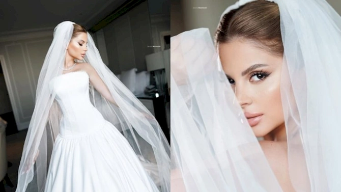 Aynişan yenidən gəlinlik geyindi — FOTO
