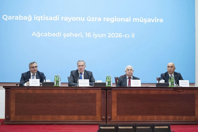 Ağcabədidə aqrar sahədə yeni Dövlət Proqramının müzakirəsi ilə bağlı regional müşavirə keçirilib — FOTOLAR