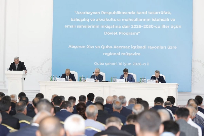Qubada aqrar sahədə yeni Dövlət Proqramının müzakirəsi ilə bağlı regional müşavirə keçirilib — FOTOLAR