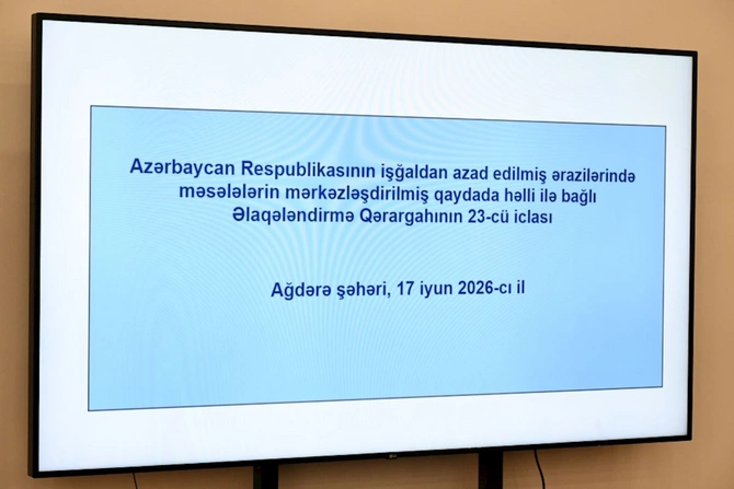 Əlaqələndirmə Qərargahının növbəti iclası Ağdərədə keçirildi — FOTOLAR (YENİLƏNİB) Əlaqələndirmə Qərargahının növbəti iclası Ağdərədə keçirildi — FOTOLAR (YENİLƏNİB)