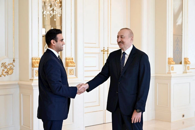 İlham Əliyev ABŞ Konqresinin Nümayəndələr Palatasının üzvünü qəbul edib — FOTOLAR