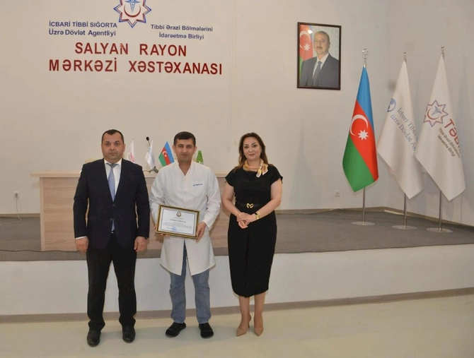 Salyanda tibb işçilərinin peşə bayramı qeyd olundu — FOTOLAR Salyanda tibb işçilərinin peşə bayramı qeyd olundu — FOTOLAR