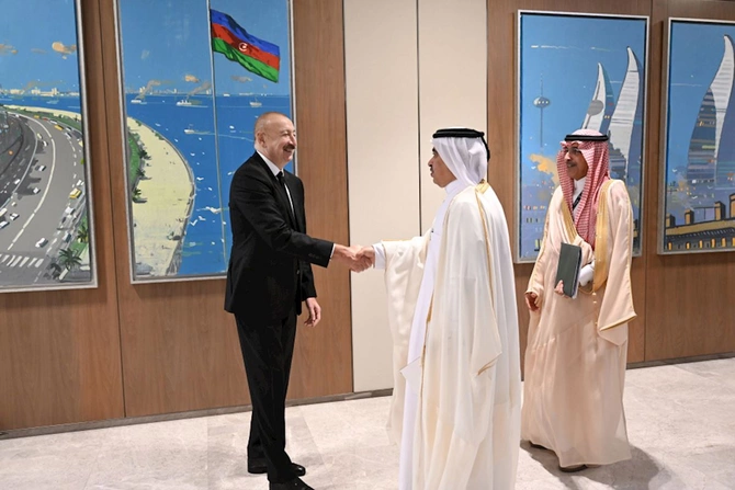 Prezident Ərəb Koordinasiya Qrupunun nümayəndələrini qəbul etdi — FOTOLAR
