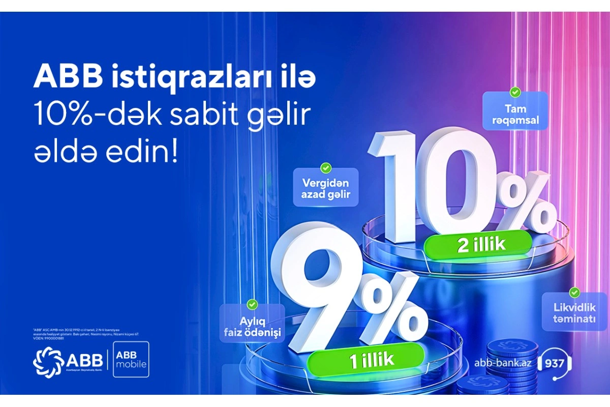 ABB istiqrazlarına yüksək investor marağı davam edir: sifarişlər təklifi 2 dəfə üstələyib