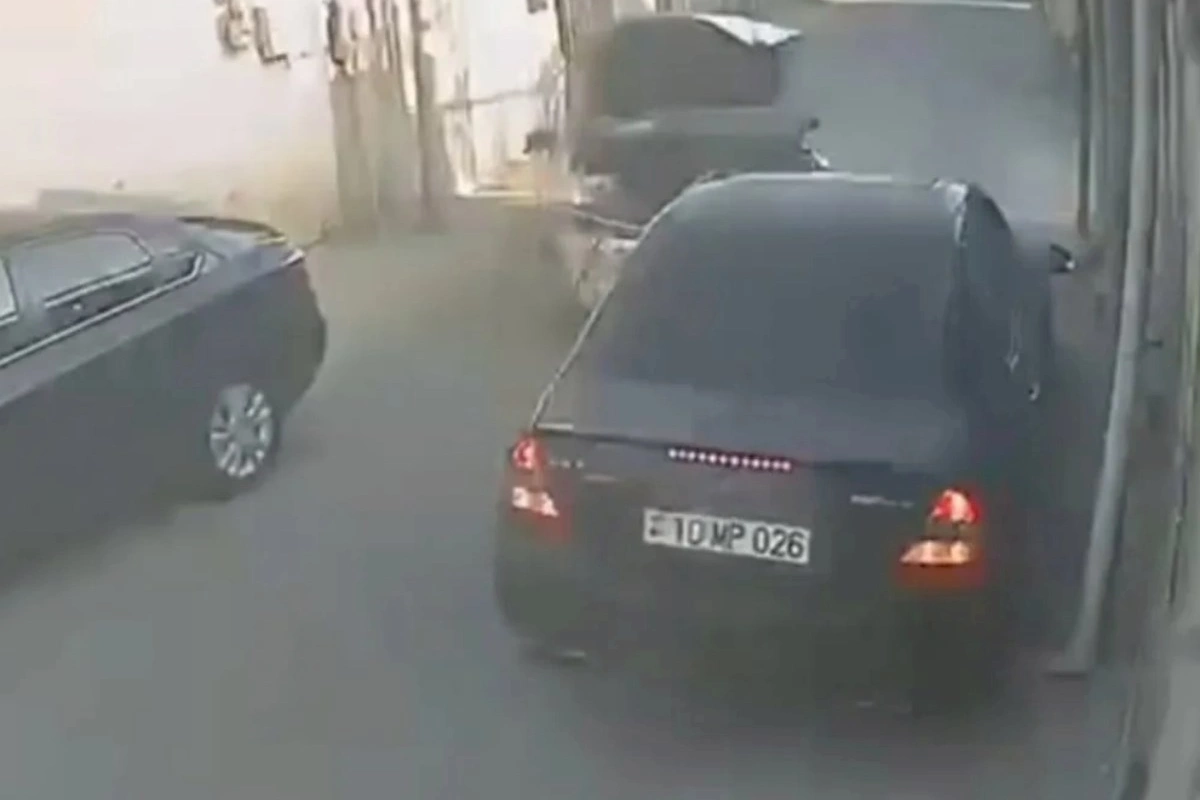 Zabratda qəribə yol qəzası — VİDEO