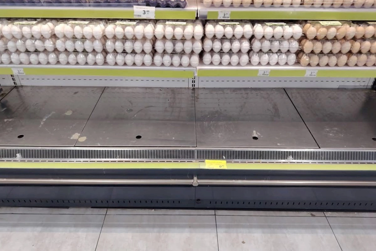 Bakıda marketlərdə yumurta qıtlığı yaşanır — FOTO