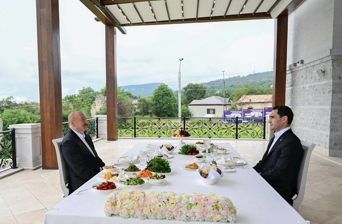 Şuşada birgə nahar etdilər — FOTO