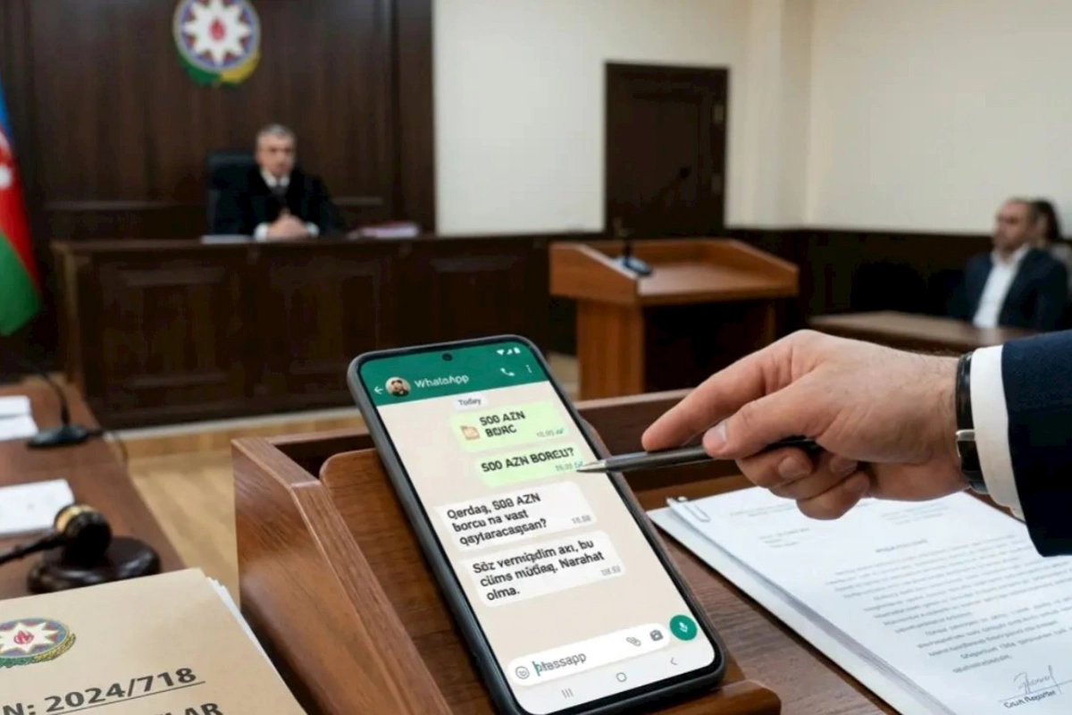 WhatsApp yazışması borca sübut ola bilər