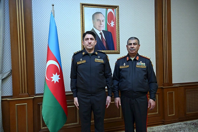 Zakir Həsənov həmin generallara rütbələrini təqdim etdi — FOTOLAR