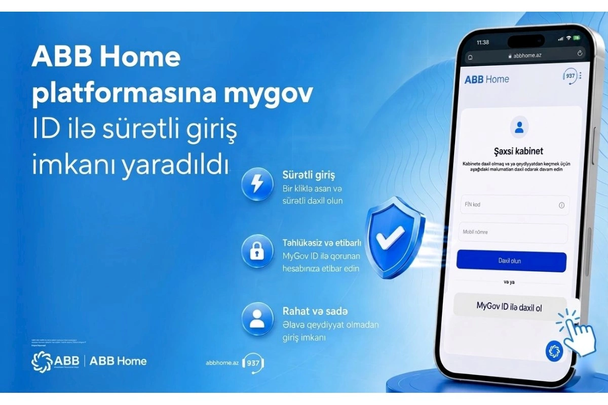 ABB Home platformasına Mygov ID ilə daha sürətli giriş imkanı!