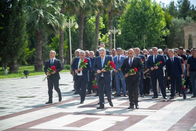 Salyanda Su təsərrüfatı və meliorasiya işçilərinin peşə bayramı qeyd edildi — FOTOLAR