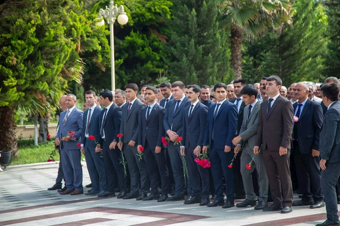 Salyanda Su təsərrüfatı və meliorasiya işçilərinin peşə bayramı qeyd edildi — FOTOLAR