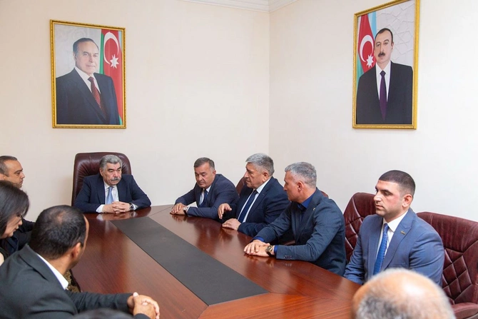Salyanda Su təsərrüfatı və meliorasiya işçilərinin peşə bayramı qeyd edildi — FOTOLAR