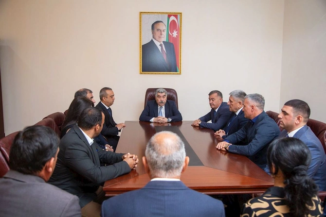 Salyanda Su təsərrüfatı və meliorasiya işçilərinin peşə bayramı qeyd edildi — FOTOLAR