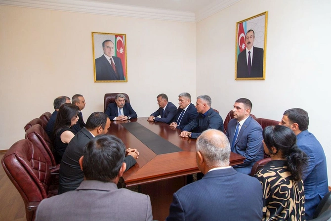 Salyanda Su təsərrüfatı və meliorasiya işçilərinin peşə bayramı qeyd edildi — FOTOLAR