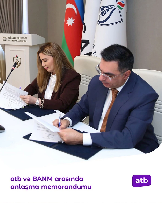 Azər Türk Bank və Bakı Ali Neft Məktəbi arasında Anlaşma Memorandumu imzalanıb — FOTOLAR Azər Türk Bank və Bakı Ali Neft Məktəbi arasında Anlaşma Memorandumu imzalanıb — FOTOLAR