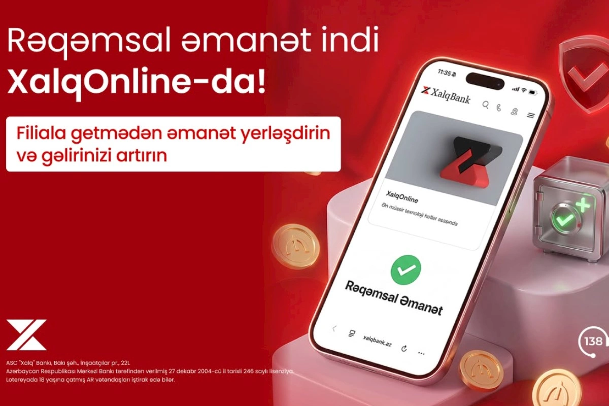 Xalq Bank rəqəmsal əmanət xidmətini istifadəyə verdi