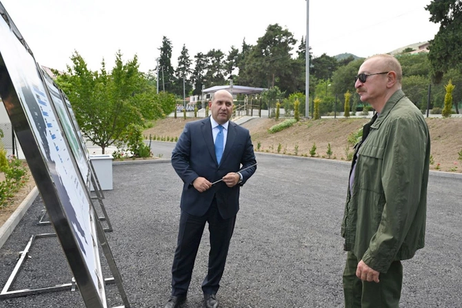 Prezident Xocavəndin Quzeyxırman kəndində olub — FOTOLAR Prezident Xocavəndin Quzeyxırman kəndində olub — FOTOLAR