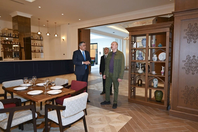 İlham Əliyev Xankəndi hotelinin açılışında — FOTOLAR İlham Əliyev Xankəndi hotelinin açılışında — FOTOLAR